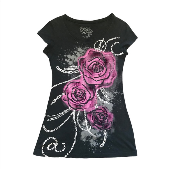 ⭐️Belle du Jour, Black/Hot Pink, T-Shirt, Size L⭐️ - Picture 3 of 10